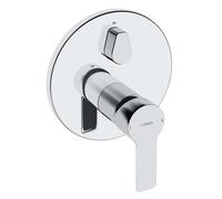 Hansa Ligna - Mitigeur de baignoire encastré, avec inverseur pour 2 sorties, chrome 83853503