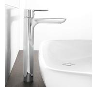 Hansa Mitigeur de lavabo Ligna 06032203 – bec haut chrome, saillie 150 mm, sans vidage