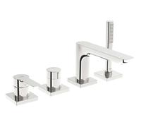 Hansa Ligna - Mitigeur pour montage sur bord de baignoire, installation 4 trous, chrome 06442473