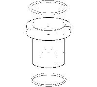 Hansa manchon extérieur M33 x 2000 , complet 59913994 M33x1,5