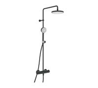 Hansa Micra - Ensemble de douche 200 avec thermostat, Thermo Cool, noir mat 4435013033