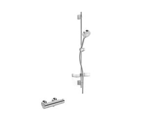 Hansa Micra - Set de douche avec thermostat, 3 jets, chrome 48150171