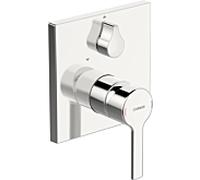 Hansa Armaturen Mitigeur de baignoire encastré Ronda avec inverseur pour 2 sorties chrome 83843583