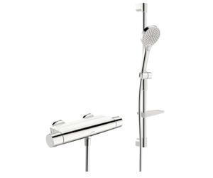 Hansa Optima - Set de douche avec thermostat, 3 jets, chrome 481303310009
