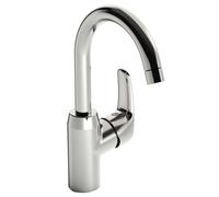 Hansa Hansapinto mitigeur lavabo 45092283 sans garniture de mitigeur lavabo , 120 ° pivotante , saillie 148 mm, chromé