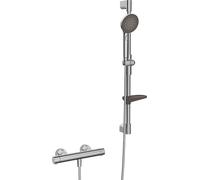 Hansa Prisma - Set de douche avec thermostat, 3 jets, chrome 48130421