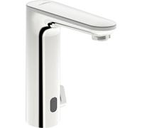 Hansa Robinet de lavabo à infrarouge HANSAELECTRA safety Batt, sans vidage, diam. 123 mm, chr