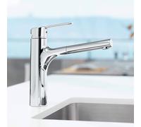 Hansa Ronda Mitigeur de cuisine pivotant, avec douchette extractible, 03342273,