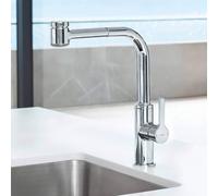 Hansa Ronda Mitigeur de cuisine pivotant, avec douchette extractible, 55231103,