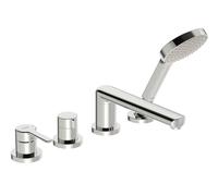Hansa Ronda - Mitigeur pour montage sur bord de baignoire, installation 4 trous, chrome 03402473