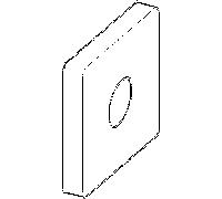 Hansa rosace 75 x 75 mm chromé 59913737