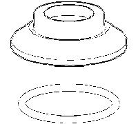 Hansa rosace complète d: 55 mm chromé 59913731