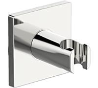 Hansa Support de douche mural chromé torsion, rosace carrée