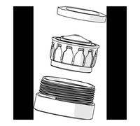 Support Hansa pour aérateur 59912225 59912225 M24x1, ( 2002- ) Chr
