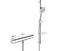 Hansa Optima - Set de douche avec thermostat, 3 jets, chrome 481303310009