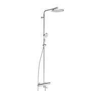 Hansa Viva Colonne de douche en applique avec bec déverseur, Mitigeur thermostatique, 65162201,