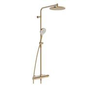 Hansa Viva - Set de douche avec thermostat, diamètre 25 cm, 3 jets, bronze brossé 6515920181