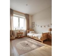 Hanse Home Adventures Tapis pour enfant - Lion amusant, tapis de jeu animaux, safari, zoo, tapis de jeu, tapis d'éveil garçon et fille, pour chambre d'enfant, chambre d'adolescent, salon - Beige crème