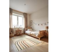 Hanse Home Adventures Tapis pour Enfant - Multicolore - Arc-en-Ciel - Design Moderne - Tapis de Jeu - Tapis d'éveil pour Chambre d'enfant, Chambre d'adolescent, Salon - Crème Multicolore - 160 x 235