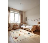 Hanse Home Adventures Tapis pour Enfant - Tapis de Jeu fanions, Design Moderne, Tapis de Jeu, Tapis d'éveil pour Chambre d'enfant, Chambre d'adolescent, Salon - Crème Multicolore 160 x 235 cm