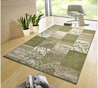 HANSE Home Gloria Tapis 160 x 230 cm - Tapis de Salon Multicolore Moderne en Velours pour Chambre à Coucher, Couloir, Salle à Manger, Chambre d'enfant, Salon, Cuisine - Vert crème