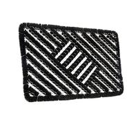 Hanse Home Grid Brushes Paillasson Coco et Caoutchouc, 40 x 60 cm, antidérapant, pour l'intérieur et l'extérieur, avec brosses à Noix de Coco, résistant aux intempéries, pour l'extérieur - Noir