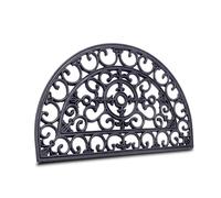 Hanse Home Paillasson en Caoutchouc, 45 x 75 cm, antidérapant et résistant aux intempéries, Aspect Fonte, pour l'intérieur et l'extérieur, Semi-Circulaire pour Couloir, terrasse, entrée, 45 x 75 cm