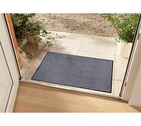 HANSE Home Paillasson Lavable pour l'intérieur et l'extérieur - Couleur Unie - Antidérapant - Dimensions : 40 x 60 cm - Gris