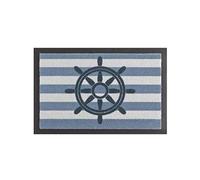 HANSE Home Printy Paillasson pour intérieur et extérieur, 40 x 60 cm, Motif Volant, Lavable et résistant aux intempéries, antidérapant, pour entrée et extérieur, Bleu crème