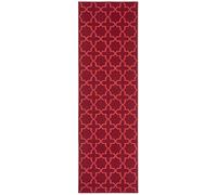 HANSE Home Tapis de Couloir Glam - 80 x 400 cm - Doux - À Poils Courts - Design géométrique - pour Couloir, Chambre à Coucher, Chambre d'enfant, Salle de Bain, Salon, Cuisine - Rouge