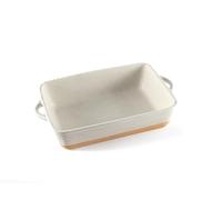 Grand plat à gratin Hanseküche en céramique de haute qualité | Idéal pour les lasagnes, les gratins et le tiramisu | Plat allant au four (blanc)