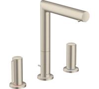 Hansgohe AXOR Uno, robinetterie de lavabo 3 trous 200 avec poignée zéro et vidage à tirette, saillie 183mm, 45133820, Couleur: Nickel brossé