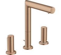 Hansgohe AXOR Uno, robinetterie de lavabo 3 trous 200 avec poignée zéro et vidage à tirette, saillie 183mm, 45133310, Couleur: Or rouge brossé