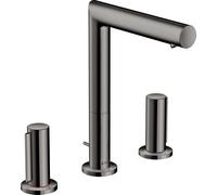 Hansgohe AXOR Uno, robinetterie de lavabo 3 trous 200 avec poignée zéro et vidage à tirette, saillie 183mm, 45133330, Couleur: Chrome noir poli