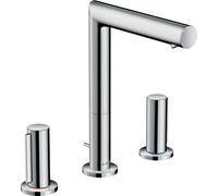 Hansgohe AXOR Uno, robinetterie de lavabo 3 trous 200 avec poignée zéro et vidage à tirette, saillie 183mm, 45133800, Couleur: Acier inoxydable Optic