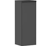 hansgrohe Xelu Q Armoire mi-haute, 400x350, 1 porte, charnières à droite, 2 étagères en verre, 54132670, Couleur: Meuble gris diamant mat/poignÃ©e noir mat