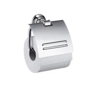 Hansgrohe 42036820 Porte-rouleau de papier toilette avec couverture, nickel brossé