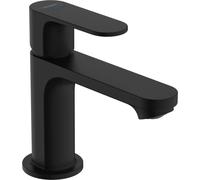 Hansgrohe 72503670 Valve sur Pied Rebris S-Robinet de Salle Bain Froide avec Bec Hauteur 80 mm-Économie d'eau-Noir Mat