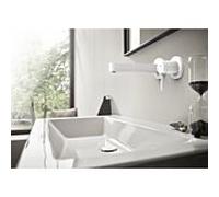 hansgrohe 76051700 caché mitigeur lavabo , pour montage mural, avec sortie 16,5 cm, blanc mat
