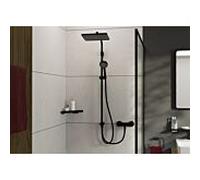 Hansgrohe Activera Q - Set de douche sans mitigeur, 29x18 cm, 2 jets, EcoSmart, noir mat 28757670