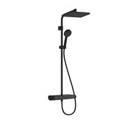 hansgrohe Activera Q Showerpipe 290/180 1jet, EcoSmart, avec ShowerTablet Select 360 Varia, 28648670, Couleur: noir mat