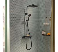 Système de douche Hansgrohe Activera Q 28649670, pommeau de douche 290 x 180 mm, 1 jet, noir mat