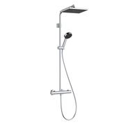 Hansgrohe Activera Q - Set de douche avec thermostat, 29x18 cm, 2 jets, EcoSmart, chrome 28748000