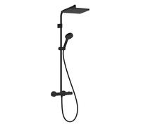 Système de douche Hansgrohe Activera Q 28748670, pommeau de douche 290 x 180 mm, 1 jet, noir mat