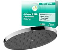 hansgrohe Activera S - Douche de tête max. 8 l/min (EcoSmart), Douche pluie (240 mm), Pommeau de douche avec 1 type de jet pour montage au mur/plafond, Chromé, 28056000