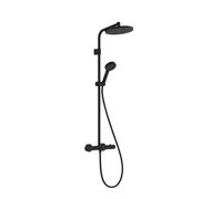 Hansgrohe Activera S - Set de douche avec thermostat, diamètre 24 cm, 2 jets, EcoSmart, noir mat 28078670