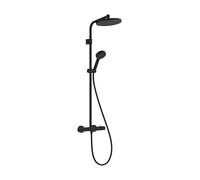 Hansgrohe Kit baignoire-douche Activera S 28083670, Thermostat Ecostat, EcoSmart+ 6 l/min, noir mat