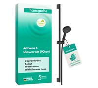 Ensemble de douche Hansgrohe Activera Select S 28864670, pommeau de douche 95 mm, 2 jets, noir mat