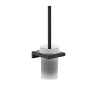 Hansgrohe Brosse WC AddStoris 41752670 – Verre mat à visser, noir mat