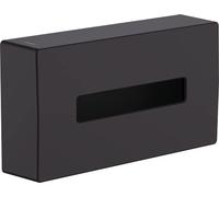 hansgrohe AddStoris - Distributeur de mouchoirs en papier, Boîte à mouchoirs pour montage mural, fixation cachée, Accessoires de salle de bains, Noir mat, 41774670